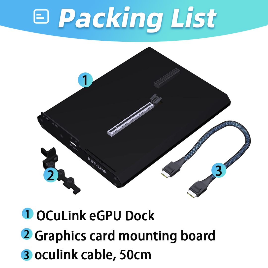 OCuLink eGPU Dock PCIe 4.0 X4  - Oculink Gpu Dock Station ulasan dan harga
