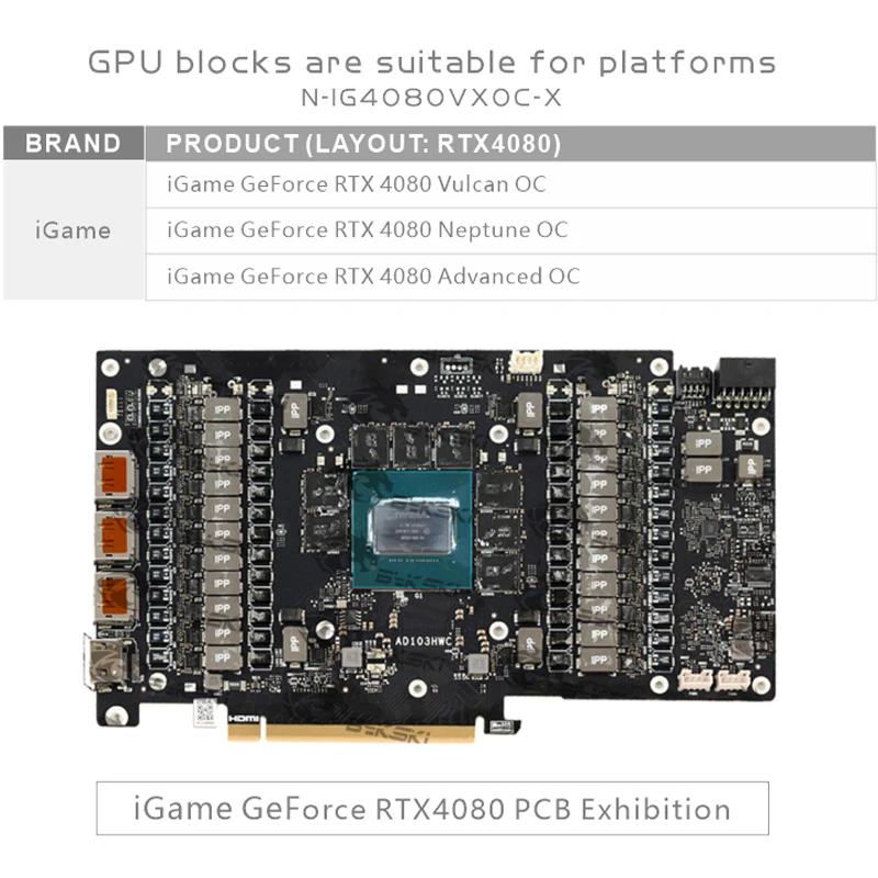 Bykski N-IG4080VXOC-X GPU Bloc - Rtx 4080 Water Cooling Block ulasan dan harga