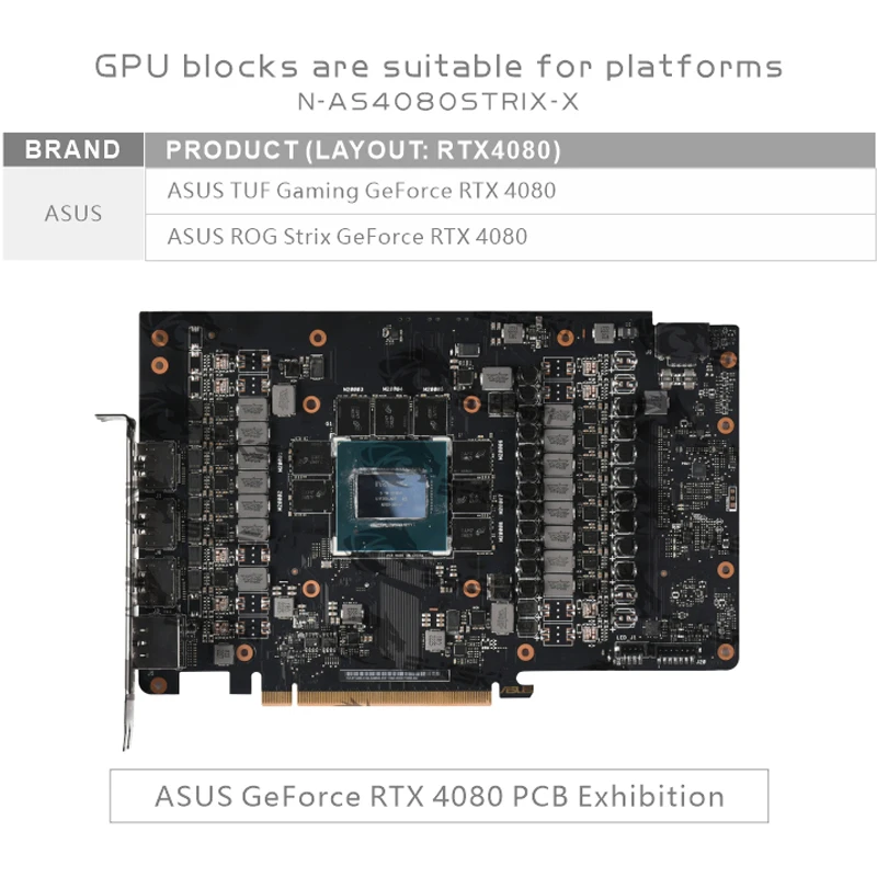 Bykski GPU Block Use for ASUS  - Rtx 4080 Water Cooling Block ulasan dan harga